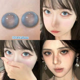 Purpdrank  2pcs Violet Lenses Beauty Pupils Myopia Eye Prescription Colored Contact Lenses for Eyes Natural Blue Lens