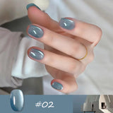 Purpdrank  4-Color Spring Summer Nails Ice Transparent Blue Glass Bead Cat Eye Gel Nail Polish Popular Whitening Versatile Upgrade Gel