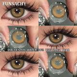 Purpdrank  2pcs Black Series Color Contact Lenses Natural Gray Eye Lens Beautiful Pupils Yearly Fashion Brown Softlens Cosmetics