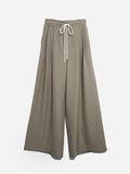 Purpdrank  Vintage Loose Women's Wide Leg Pants 2025 New Spring Summer High Waist Lace-up Casual Full Length Trousers Pocket Female