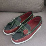 Purpdrank  Leather Docksides Classic Boat Shoes Mocassins Shoes Handmade Shoes Mens Casual Loafers Non-Slip Rubber Outsoles