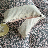 Purpdrank  Korean Princess Style Pastoral Floral Lace 100% Cotton Single Queen King Bedding Set Duvet Cover Flat/Fitted Sheet Pillowcases