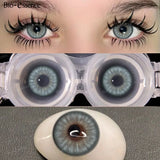 Purpdrank  2Pcs Halo Series Natural Fashion Makeup Beauty Contacts Chocolate Color Contacts Honey Color Eyes Brown Contacts NEW