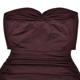 Purpdrank  Sexy Hollow Out Sheath Maxi Dress Women Elegant Sleeveless Backless Strapless Ribbon Ruched Night Club Party Long Dress Sundress