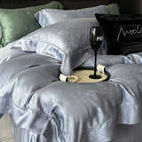 Purpdrank  600TC Lyocell Bamboo Fiber Soft Silky Cool Feeling Bedding Set Vintage jacquard Duvet Cover Bed Sheet/Fitted Sheet Pillowcases
