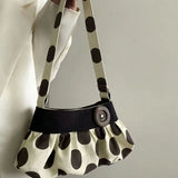 Purpdrank  New Polka Dot Single Shoulder Commuter Bag Folded Single Shoulder Fashionable and Versatile Bags