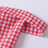 Purpdrank  Holiday Plaid Print Off Shoulder Mini Dress Retro Women Short Sleeve Low Waist Ruched Hem Ball Gown Swing Mini Robe Party