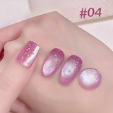 Purpdrank  6-Color 12ML Sea Blue Cat Eye Gel Nail Polish Adhesive Autumn Blue Glass Bead Cat Eye Nails Nail Art Nail Supplie