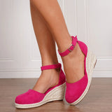 Purpdrank  15 Colors Big Size 43 Summer Bohemian Espadrilles Sandals Women Beach Vacation Shoes Comfy Walk High Heels Wedges Sandals
