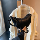 Purpdrank  Retro Brown  Crossbody Bag for Women Versatile Autumn Winter Faionable Cow Horn Bag Single oulder Soft PU Leather