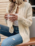 Purpdrank  Autumn and Winter 2025 New Fried Dough Twists Pattern Button Cardigan Sweater Coat Women