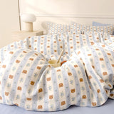 Purpdrank  Plaid Style Comforter Cover Single/Double Duvets Cover 100% Cotton Blanket Cover Girls Boys Room Quilt Cover 이불커버(No Pillowcase)