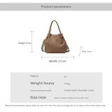 Purpdrank  High Quality Solid PU Bucket Shoulder Soft Crossbody Bags Korean High-end Design Large Capacity Women's Handbags