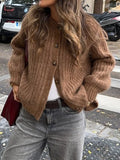 Purpdrank  Casual and Minimalist Long Sleeved Button Down Shirt Sweater for Women's Clothing, Autumn/winter 2025