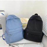 Purpdrank   Women Schoolbag Waterproof Large Capacity School Backpack Smooth Zipper Solid Teens Girl Casual Daypack Bag Student Supply