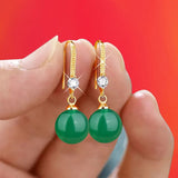 Elegant and Fashionable Women's Water Drop Imitation Pearl Earrings Red and White Round Oval Wedding Jewelry Birthday Gifts