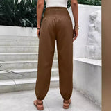 Purpdrank  Women's Elastic High-Waist Wide-Leg Pants 92073# Fashion for Ladies