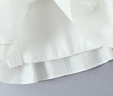 Purpdrank  New Holiday Buttons Low Waist Midi Long Skirt Women Spliced Ruched Wood ears Swing A-lined Skirts Boho Yellow White