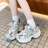 Purpdrank  Fashion Platform Women's Sneakers 2025 Spring Lace-Up Thick Bottom Vulcanize Shoes Woman Comfort Breathable Sports Shoes Ladies