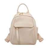 Purpdrank  Fashion Soft Backpack Large Capacity PU Leather School Bag Casual Multifunction Shoulder Bag Women Multifunction Handbag