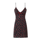 Purpdrank  Summer dress women evening party mini beach dresses sexy korean fashion elegant dress  floral print dresses luxury v neck