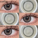 Purpdrank  2pcs Colored Contact Lenses Fashion Blue Green Eye Contacts Soft Black Lens Gray Beauty Pupils Brown Eyes Makeup Lens