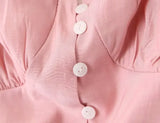 Purpdrank  sexy sleeveless deep v ncek strap crop top women beach Wear vintage cotton pink tops button up Camis boho casual Summer blusas