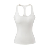 Purpdrank  8 colors 2025 Summer Sexy U collar Chest with Pad Cut Out Shoulder Tank Women Hollow Out Back Crop Top Camisoles Tank Vest Tee