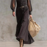 Purpdrank  Spring Autumn Women Long Black Party Dresses Fashion Solid Long Sleeve Patchwork Female Slim Elegan Dresses