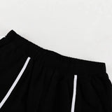 Purpdrank  Casual Loose Splicing Outfits Tracksuit Fashion Two Piece Set for Women Elegant Sleeveless V Neck Vest Top Wide Leg Pants Set