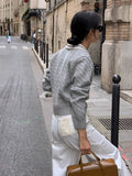 Purpdrank  Streetwear Striped Sweater Women Fashion Patchwork Knitted Pullovers Korean V Neck Knitwears Fall Winter Long Sleeve Jumpers New