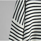 Purpdrank  Knit Striped Women Sweater Full Sleeve Deep V Neck Female Top 2025 Fashion Casual Autumn Loose Turn-down Collar Lady Pullovers