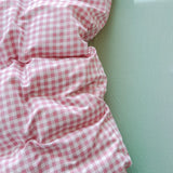 Purpdrank  Pink Plaid Bedding Sets 2025 New Japanese Duvet Cover No Filler Green Bed Sheet one or Two Pillowcase Girl Comforter Cover Set