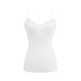 Purpdrank  5 Colors 2025 Sexy Spliced Lace V neck Slim fit Rib Knitting Camis Crop Top Comfortable Camisetas Tank Vest Skinny Short Tee