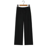 Purpdrank  Elastic Drawstring Waist Loose Wide Leg Straight Pants Women Rib Cotton Long Trousers Women Joggers Streetwear Sweats Pants
