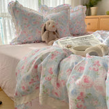 Purpdrank  Summer Comforter - Hollow Lace Washed Cotton, Breathable Thin Quilt, Cool Bedroom Decor (Layered Design)