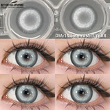 Purpdrank  1 Pair Halloween Contact Lenses Cosplay Color Contact Lenses for Eyes Anime Red Lenses Pink Lenses Gray Pupils Lens