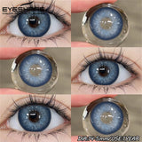Purpdrank  1Pair Natural Brown Contact Blue Eyes Lenses High Quality Gray Eye Contacts Green Pupils Yearly Colored Contact Lenses