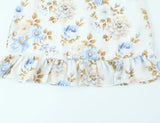 Purpdrank  Summer Holiday White Floral Print Bow Lacing Up Strap Sling Dress Women Elastic Back Ruffles Hem Short Dresses Vestidos Robe
