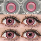 Purpdrank  1 Pair Halloween Contact Lenses Cosplay Color Contact Lenses for Eyes Anime Red Lenses Pink Lenses Gray Pupils Lens
