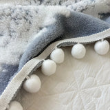 Purpdrank  1pc two-color jacquard star velvet Dream Talk ball blanket,  comfortable and breathable, dopamine color series, festival gift