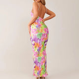 Purpdrank  Printed Sexy Backless Ruched Long Summer Dresses for Women 2025 New Fashion Strapless Party Prom Maxi Tube Dress Casual Vestidos