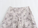 Purpdrank  Spring Summer CHIC Zipper Waist Tie dye Print Wide Leg Pants Women Front Ruched Long Loose Suit Trousers Full Length Bottom