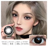 Purpdrank  (0.00~-6.00) Powered Contact Lenses With Grade Big Eyes Color Contact Lens for Eyes Beauty Cosmetic Color Lens 6 Months