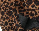 Purpdrank  Y2K High Waist Brown Leopard Print Mini Skirt With short lining Sexy A-line Package Hips Mini Short Skater Party Femme