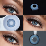 Purpdrank  Blue Colored Contact Lenses - Natural & Small Pupil Hazel Contacts, Yearly Lenses for Summer & Autumn Holiday, Parties