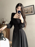 Purpdrank - Elegant party dresses for women 2023 women's spring Puff Sleeve prom Casual long dress Korean fashion women evening dress