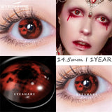 Purpdrank  2pcs Cosplay Colored Contact Lenses Anime Blue Red Eyes Lenses Halloween Green Makeup Eyes Contact Crazy Lens Yearly