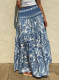Purpdrank   New Bohemian-style Printed Half-length Skirt for Women's Vacation Casual Wear Skirts