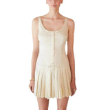 Purpdrank  Fashion Sexy Sling Dress Slim Fit Waist Cincher Pleated Mini Skirt Women